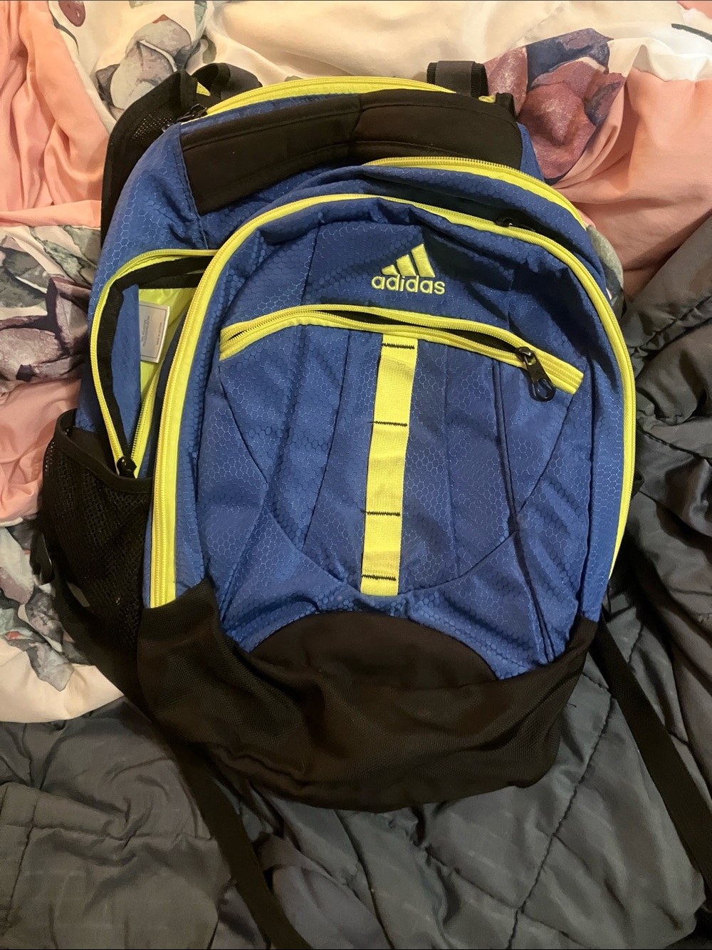 adidas Blue and Yellow Men’s Everyday Backpack